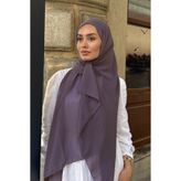 Madame Polo Krep Şifon Şal - Mor