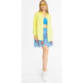 Mad&Calf Kadın Basic Uzun Oversize Kalıp Gömlek Sarı L