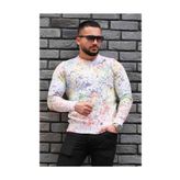 Madmext 1658 Beyaz Kapşonlu Erkek Sweatshirt