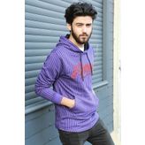 Madmext 2825 Mor Kapşonlu Erkek Sweatshirt