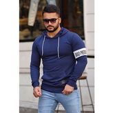 Madmext 4123 Lacivert Erkek Sweatshirt