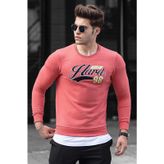 Madmext 4375 Pudra Kapşonlu Erkek Sweatshirt