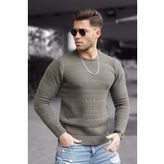 Madmext 5181 Haki Erkek Kazak