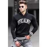 Madmext 5287 Siyah Kapüşonlu Erkek Sweatshirt