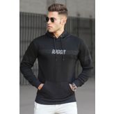 Madmext 5305 Siyah Baskılı Erkek Sweatshirt