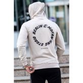Madmext 5306 Bej Baskılı Erkek Sweatshirt
