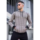 Madmext 5330 Camel Kapüşonlu Erkek Sweatshirt