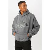 Madmext 5344 Oversize Boyalı Gri Erkek Sweatshirt