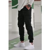 Madmext 5447 Siyah Erkek Kargo Cep Pantolon