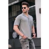 Madmext 5500 Boyalı Gri Erkek Gömlek