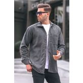 Madmext 5580 Antrasit Regular Fit Oduncu Erkek Gömlek
