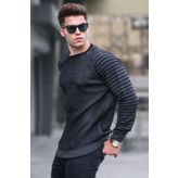 Madmext 5766 Siyah Erkek Kazak