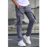 Madmext 5791 Füme Kargo Cep Erkek Jogger Pantolon