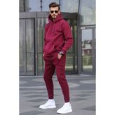 Madmext 5905 Bordo Kapüşonlu Basic Eşofman Takımı