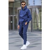 Madmext 5905 Lacivert Kapüşonlu Basic Eşofman Takımı