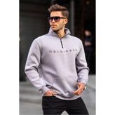 Madmext 6028 Gri Erkek Sweatshirt