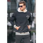 Madmext 6139 Siyah Erkek Sweatshirt