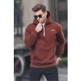 Madmext 6143 Koyu Kahverengi Erkek Sweatshirt