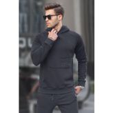 Madmext 6151 Siyah Erkek Sweatshirt