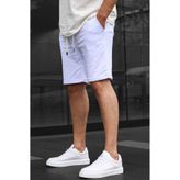 Madmext Beyaz Basic Erkek Şort 6505