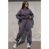 Madmext Füme Kapüşonlu Oversize Kadın Eşofman Takımı Mg1609