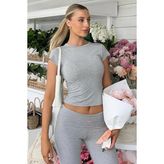 Madmext Gri Basic Kadın Tişört MG2012 - L