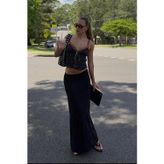Madmext Koyu Siyah Maxi Basic Etek MG1890