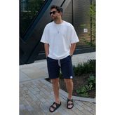 Madmext Lacivert Basic Erkek Şort 6501 Normal Bel Çift Cepli Regular Fit Rahat Kesim