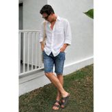 Madmext Mavi Regular Fit Erkek Jean Şort 6348