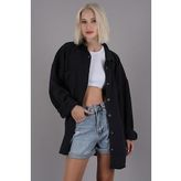 Madmext MG1562 Camel Oversize Gömlek Ceket