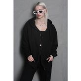 Madmext MG1900 Siyah Kapüşonlu Kadın Sweatshirt