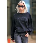 Madmext MG1924 Siyah Kadın Sweatshirt