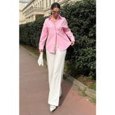 Madmext Pembe Basic Kadın Gömlek Mg2355