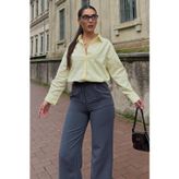 Madmext Sarı Basic Kadın Gömlek Mg2355