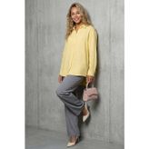 Madmext Sarı Muslin Kumaş Basic Kadın Gömlek MG1660