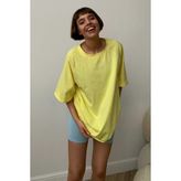Madmext Sarı Oversize Basic Kadın Tişört