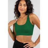 Madmext Yeşil Askılı Basic Crop Top Bluz MG1757