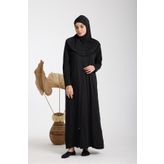 MaesSE Fermuarlı siyah namaz elbisesi