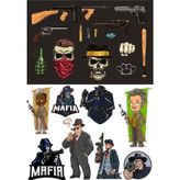 Mafya Sticker Set 5 15 Parça Telefon, Tablet, Defter, Laptop Sticker