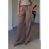 Magarde Poliviskon Kemerli Pantolon- Vizon