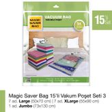 Magic Saver Bag 15'li Vakumlu Poşet Seti 3