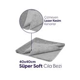 Magicfox Gri Mikrofiber Cila Bezi 40 x 40 cm