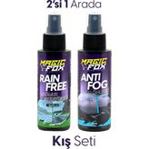 MagicFox Yağmur Su Kaydırıcı ve Buğu Önleyici Kış Seti 2X100ML