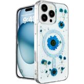 Magicool Iphone 16 Pro Kılıf Daisy Simli Magsafe Kapak - Mavi - Renkli