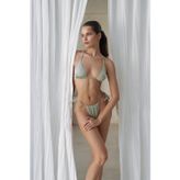 MAI STUDIOS CO. Cahya Bağlamalı Yeşil Üçgen Bikini Üstü