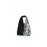 maia Siyah Zebra Desenli Küçük Boy Hobo Model El Çantası