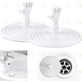 MAİN SHOP 1 Adet Beyaz Evye Lavabo Küvet Için Imdat El Şekilli Lavabo Gider Tıkacı M-116