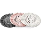 MAİN SHOP Main Shop 3 Adet Yuvarlak Silikon Lavabo Ve Küvet Süzgeci, Lavabo Tıkacı (Antrasit-Pembe-Beyaz) M-140