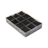 Makaron Seti Siyah 625 Parca Plastik Cantada