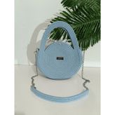 Makaron Yuvarlak Çanta - Açık Mavi